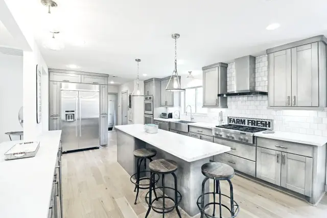 Chateau Gold kitchen, furnished house in Texas Medical Center / West University, Houston — luxury furnished housing in Houston